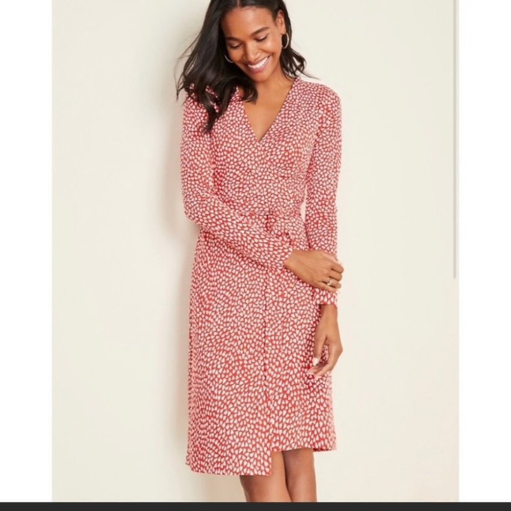 Ann Taylor Petite Heart Wrap Dress 4P NWT